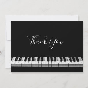 thank you calligraphy piano card