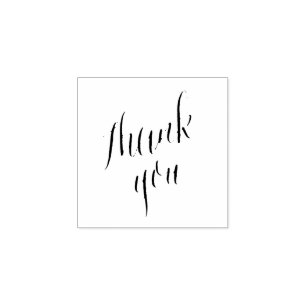 Thank you calligraphy rubber stamp