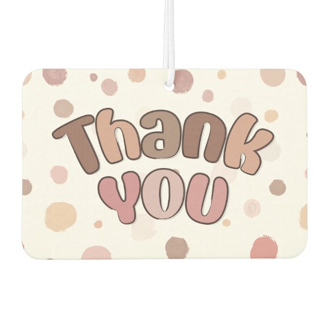Thank you  car air freshener (Front)