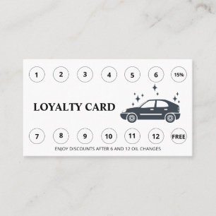 *~* Thank You Car Wash Simple QR Rewards LOGO Loyalty Card