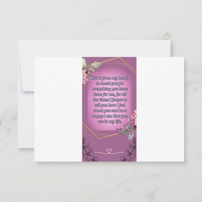 Thank you  card (Back)
