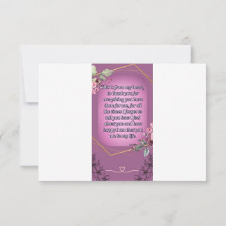 Thank you  card