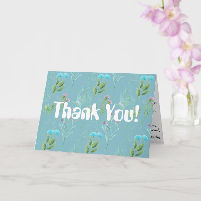 Thank You Card  (Orchid)