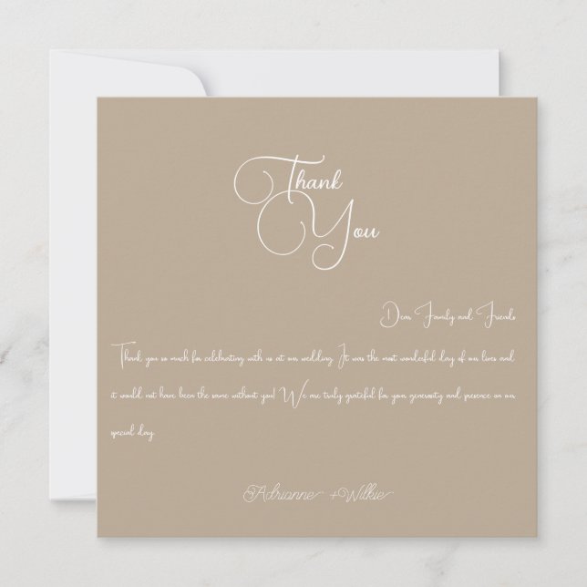 Thank You Card (Front)