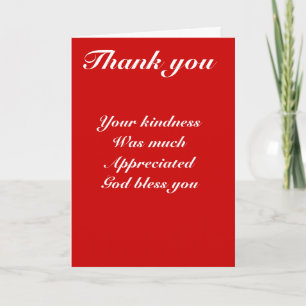 Thank you card