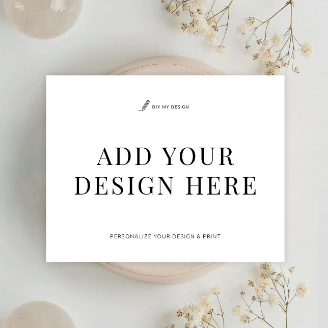 Thank You Card 5.5x4.25" Printing Add Your Design (Print your flat 5.5x4.25 cards - great for care instructions cards, thank you notes, package inserts)