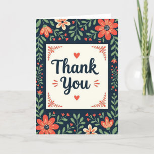 Thank you card, Appreciation card, Thank you Holiday Card