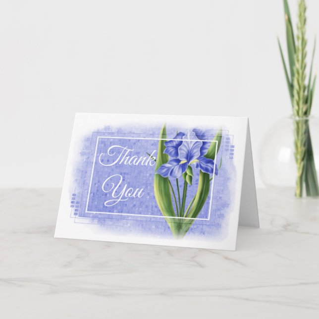 Thank You Card - Blue Iris d1 (Front)