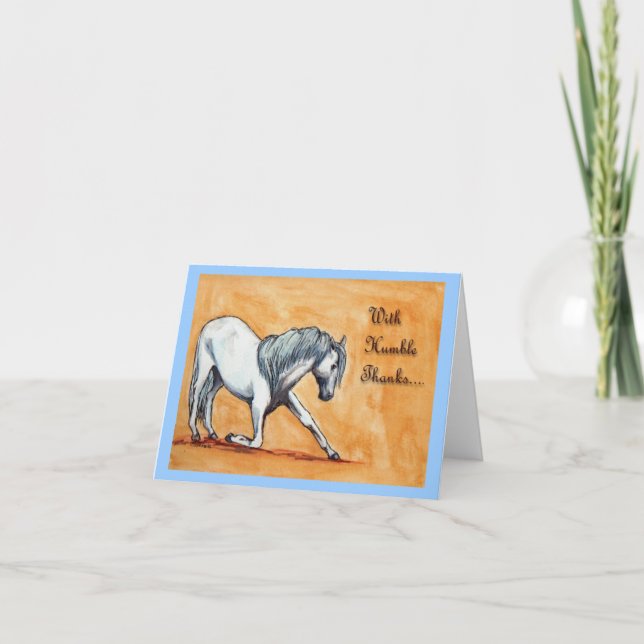 Thank you card Bowing horse (Front)