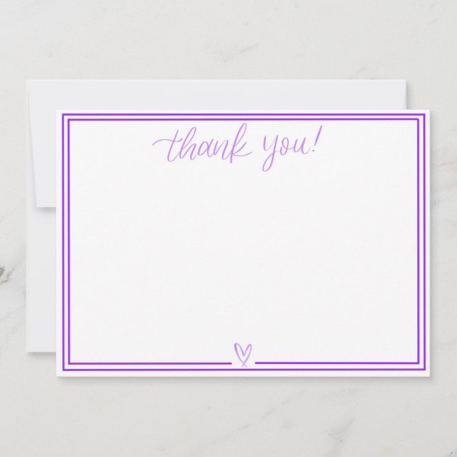 Thank You Card (Bright Purple) (Front)