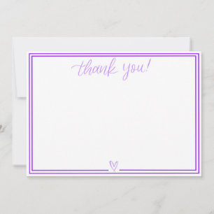Thank You Card (Bright Purple)