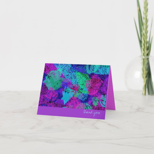 Thank You Card - Bright Sponge Splotch (Front)