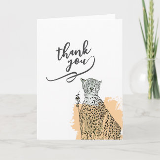 Thank you card - Cheetah