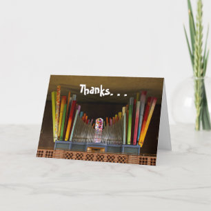 Thank you card - colorful pipes