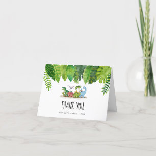 Thank You Card, Dinosaur Themed Baby Shower