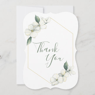 Thank you card, dogwood flowers card