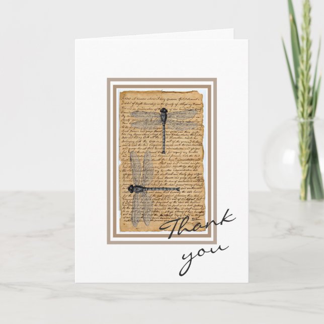 Thank You Card - Dragonflies (Front)