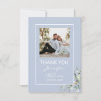  Thank You Card Elegant, Minimalism, Green Leaves