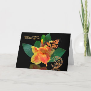 Thank you card exotic floral