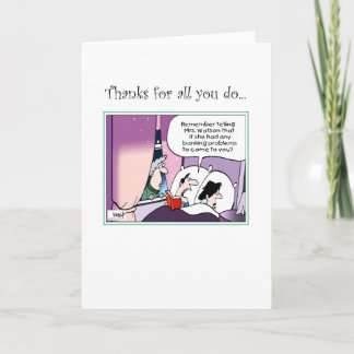 Thank you card for bank associates