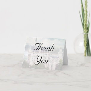 Thank You Card for Castle Themed Wedding