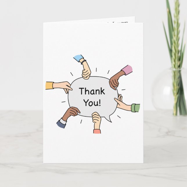 Thank you card for Doctors & Nurses in hospital (Front)