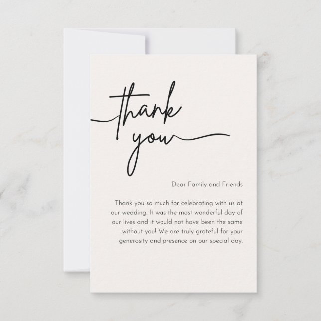Thank you Card For Fammily (Front)