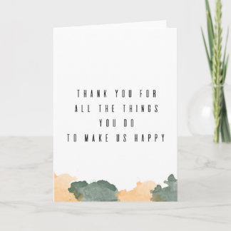 Thank you card for father's day