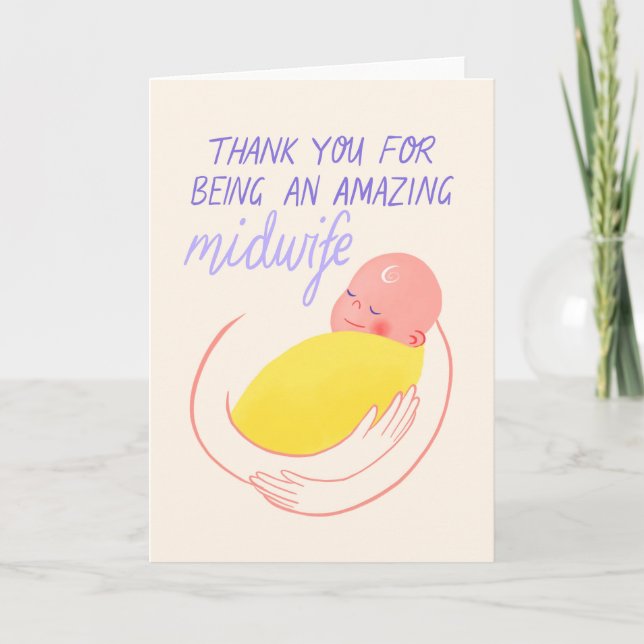 Thank You Card for Midwife (Front)