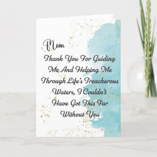 Thank You Card For Mum