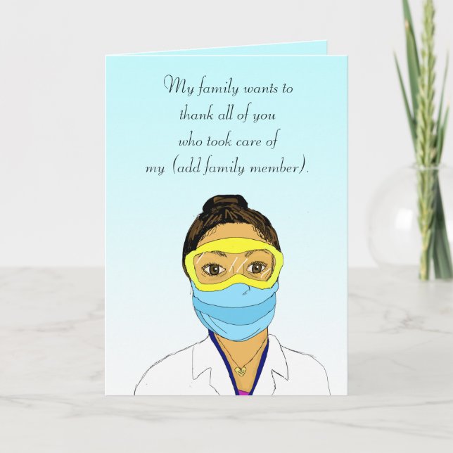 Thank you card for Nurse or Doctor (Front)