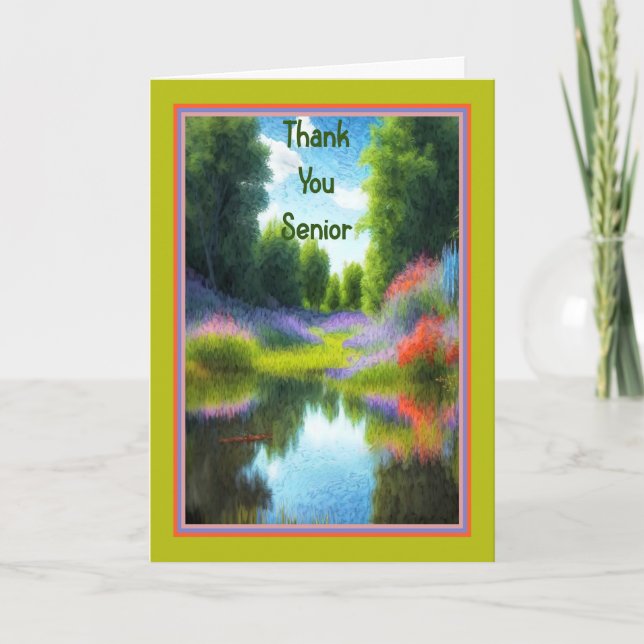 Thank You Card for Senior in Care Facility A1 Tech (Front)