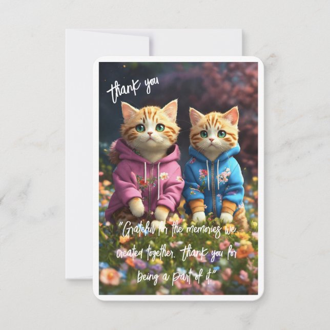 "Thank you card for sharing [experience] (Front)