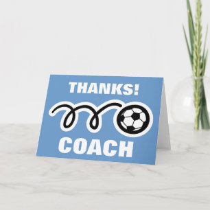 Thank you card for soccer coach