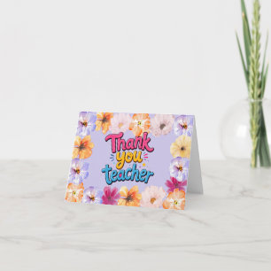Thank you card for Teacher