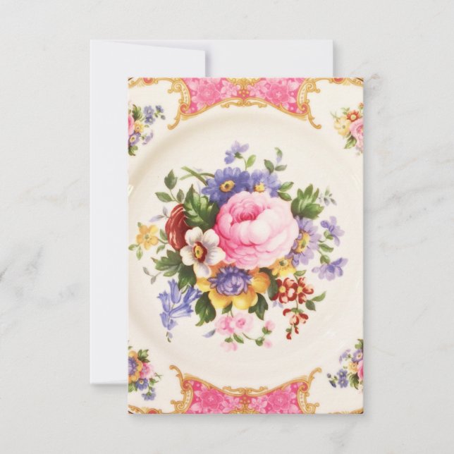 Thank You Card for Victorian High Tea Party (Front)