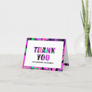 Thank You Card For Your Business Bold Modern   