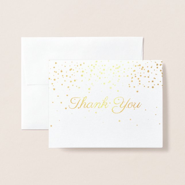 Thank You Card Gold Foiled (Front With Envelope)