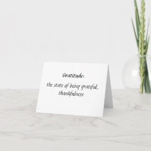 Thank you card: Gratitude Card