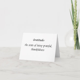 Thank you card: Gratitude Card