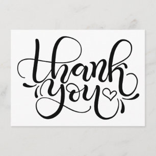 Thank you card - hand lettered card