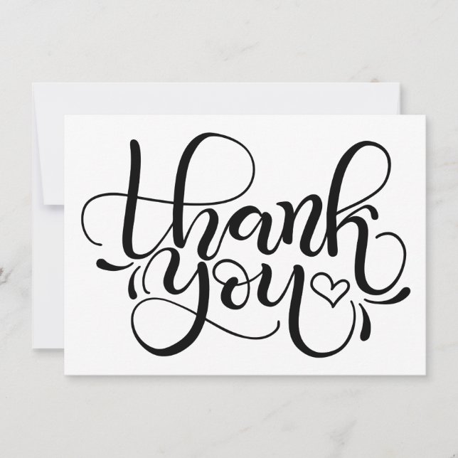 Thank you card - hand lettered card (Front)
