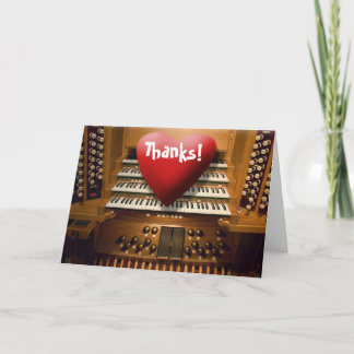 Thank you card - heart on keys