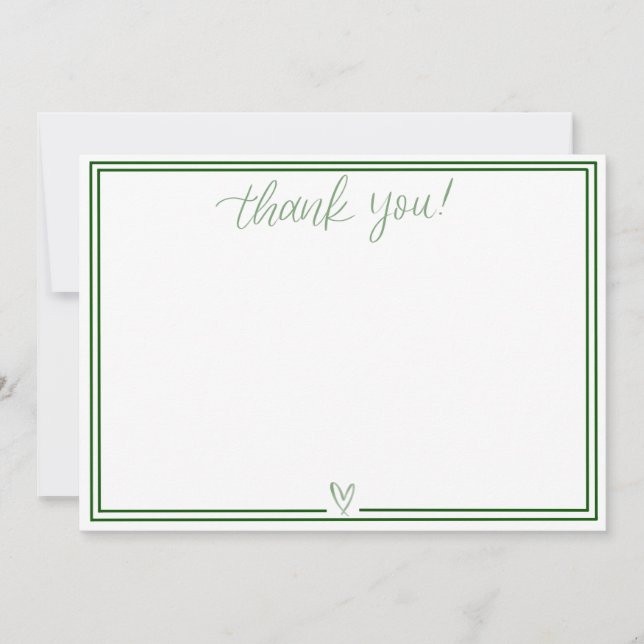 Thank You Card (Hunter Green) (Front)