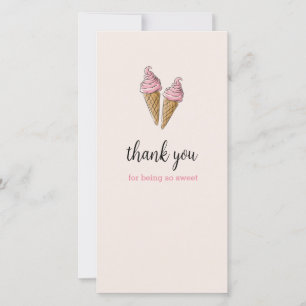 Thank You Card - Ice Cream Party