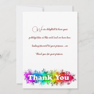 thank you card. invitation