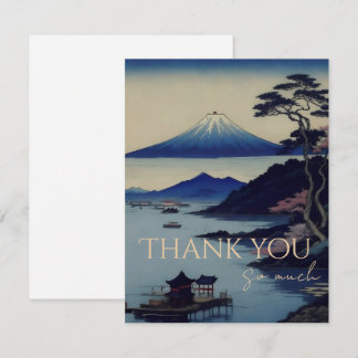 Thank you card Japanese Mount Fuji Landscape