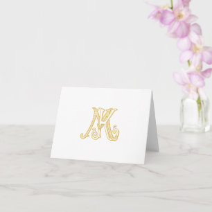 Thank You Card KM monogram or MK monogram