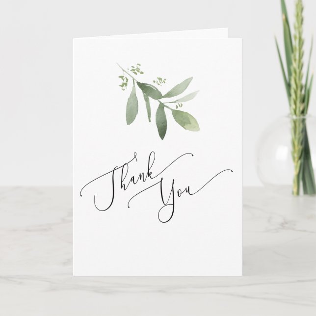 Thank You Card - Leaf Botanical (Front)