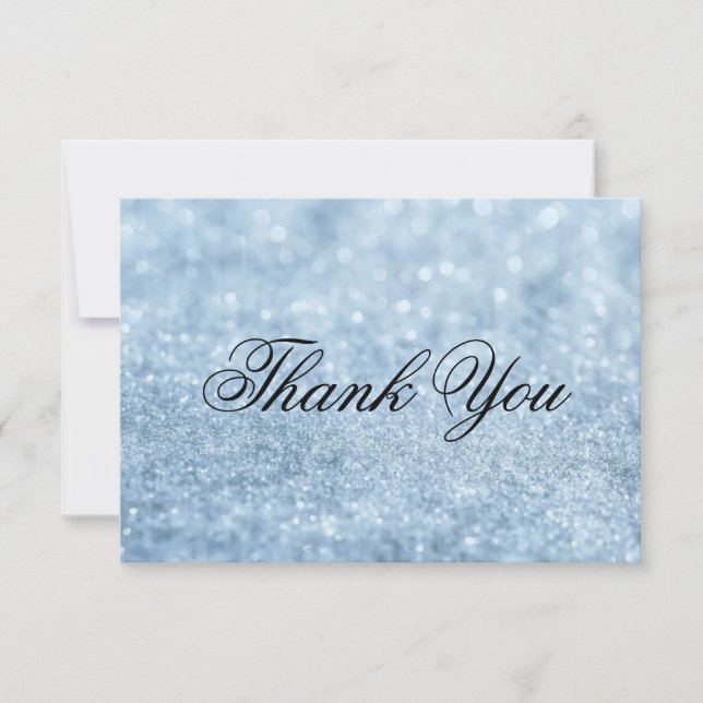 Thank You Card - LitBlue Glit Fab (Front)
